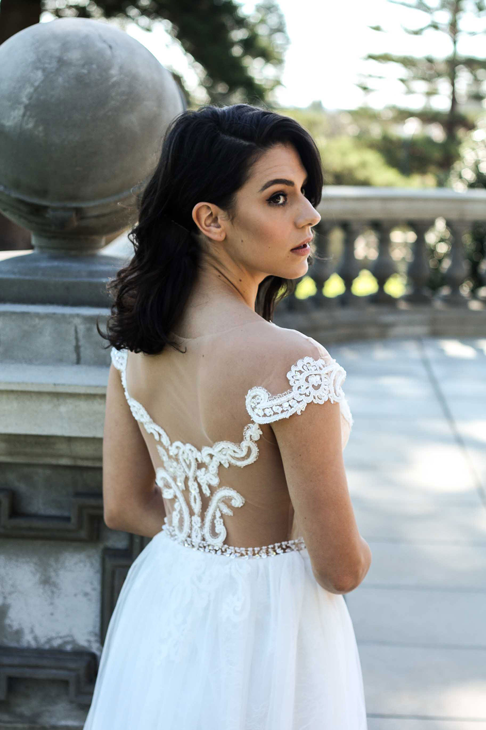 Lucinda Embroidered Bodice Wedding Dress by Claire Pettibone