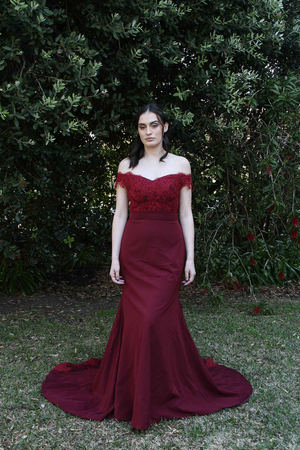 Offshoulder Lace A-line Bridesmaid Dress