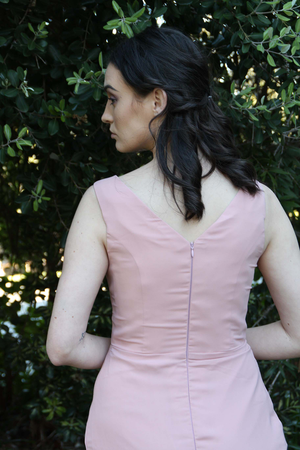 V-neck Chiffon Bridesmaids Dress